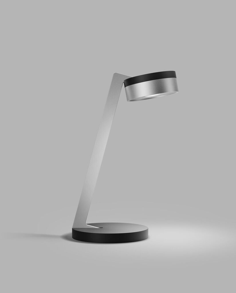 BLADE T1 SLIM Table Lamp in Matt Black and Satin Silver finish
