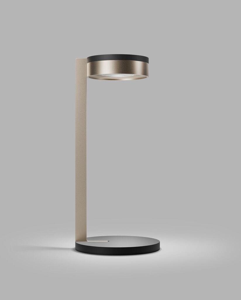 BLADE T2 SLIM Table Lamp in Matt Black and Satin Gold finish