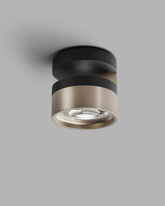 BLADE C1+ SLIM Ceiling Lamp in Matt Black and Satin Gold finish