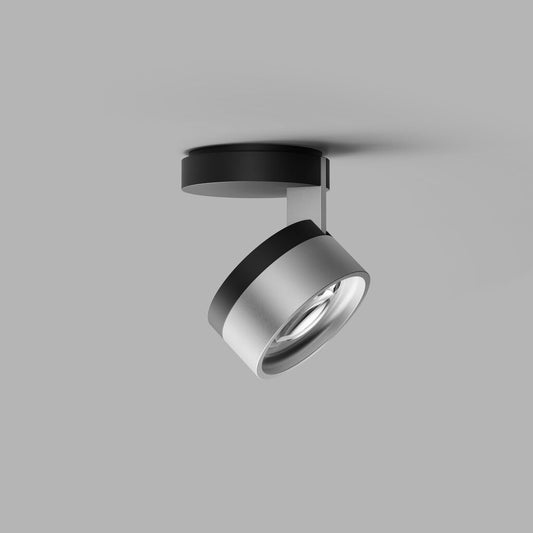 BLADE C1+ SLIM Ceiling Lamp in Matt Black and Satin Silver finish