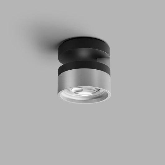 BLADE C1 SLIM Ceiling Lamp in Matt Black and Satin Silver finish
