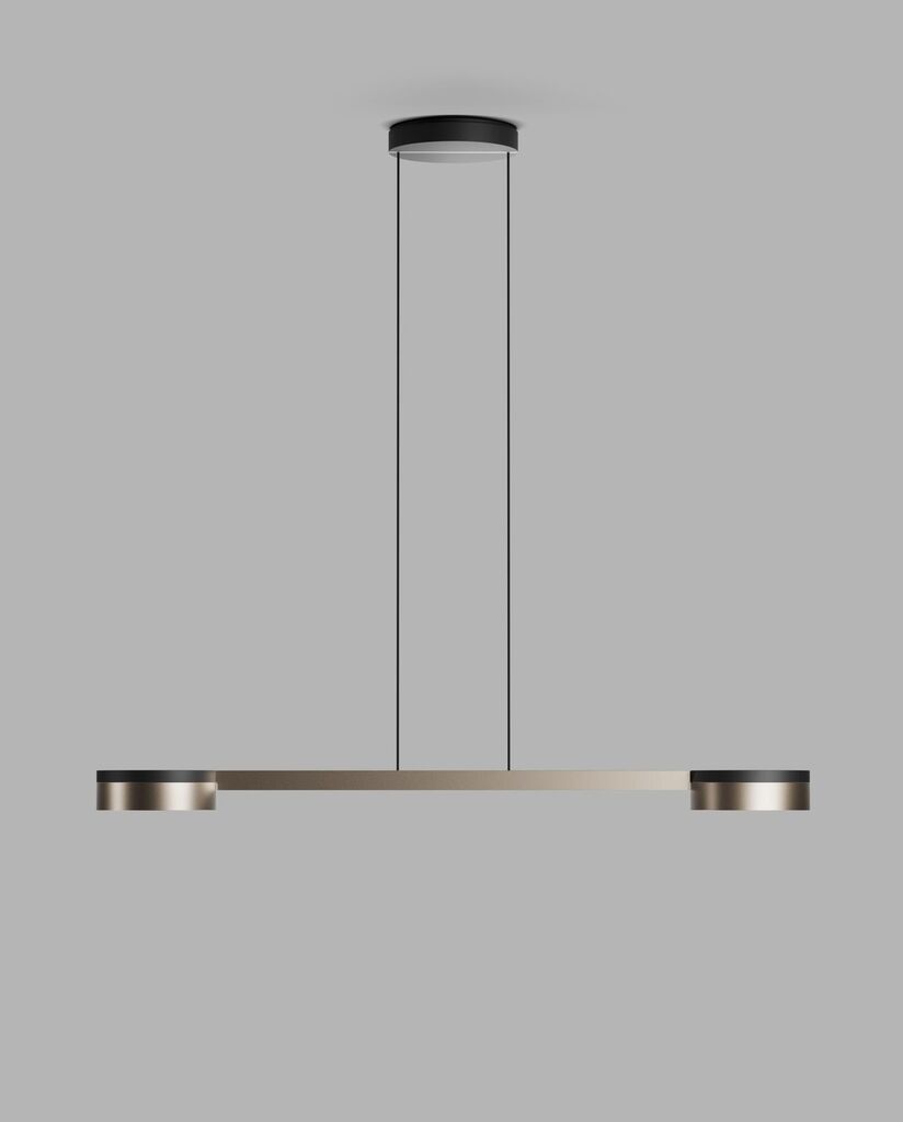 BLADE S2 SLIM Pendant Lamp in Matt Black and Satin Gold finish
