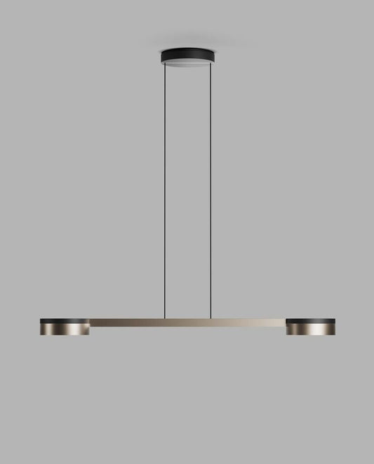 BLADE S2 SLIM Pendant Lamp in Matt Black and Satin Gold finish