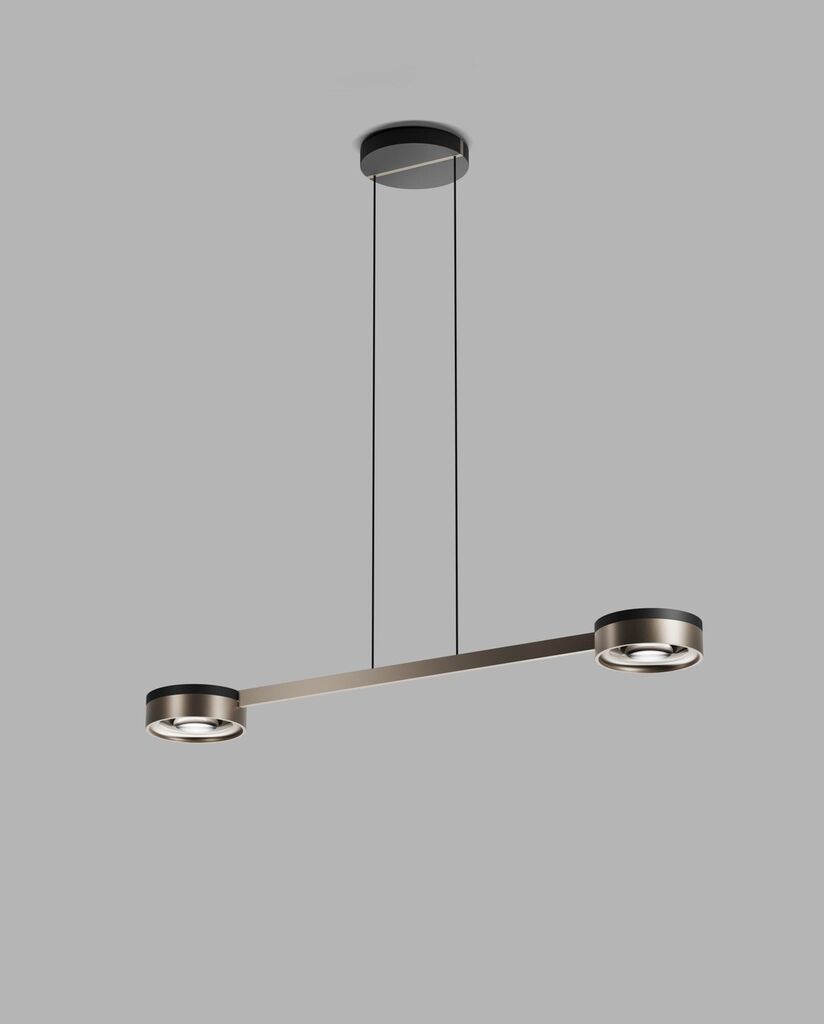 BLADE S2 SLIM Pendant Lamp in Matt Black and Satin Gold finish