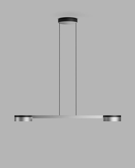 BLADE S2 SLIM Pendant Lamp in Matt Black and Satin Silver finish