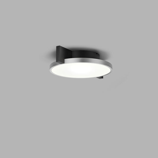 INLAY C1 DISC Ceiling Lamp in Matt Black and Satin Silver finish