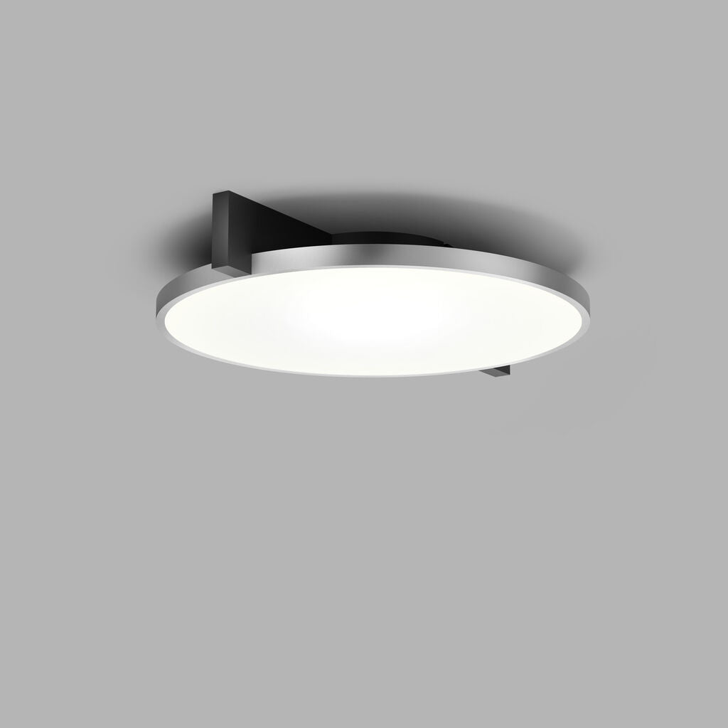 INLAY C2 DISC Ceiling Lamp in Matt Black and Satin Silver finish