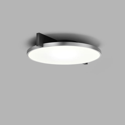 INLAY C2 DISC Ceiling Lamp in Matt Black and Satin Silver finish