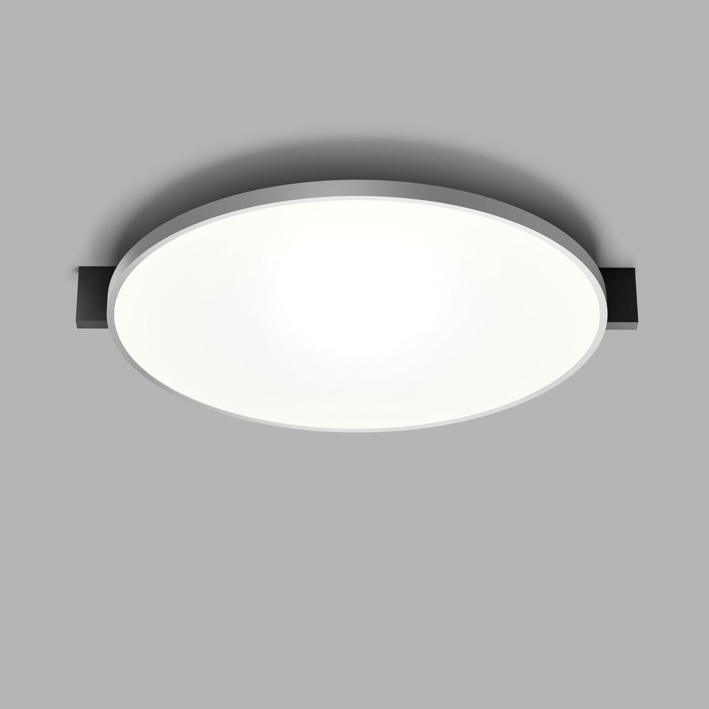 INLAY C3 DISC Ceiling Lamp in Matt Black and Satin Silver finish