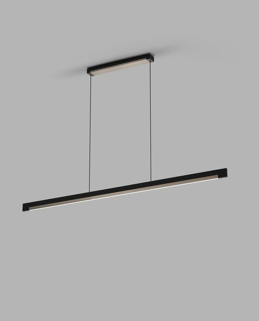 INLAY S1400 LINEAR Pendant Lamp in Matt Black and Satin Gold finish