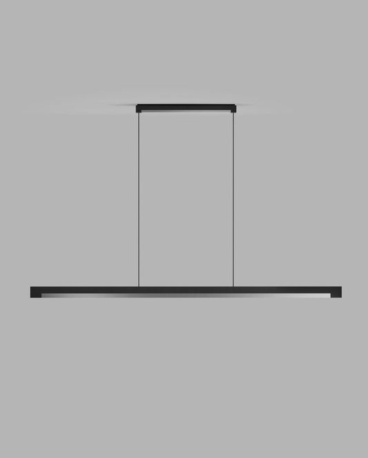 INLAY S1400 LINEAR Pendant Lamp in Matt Black and Satin Silver finish