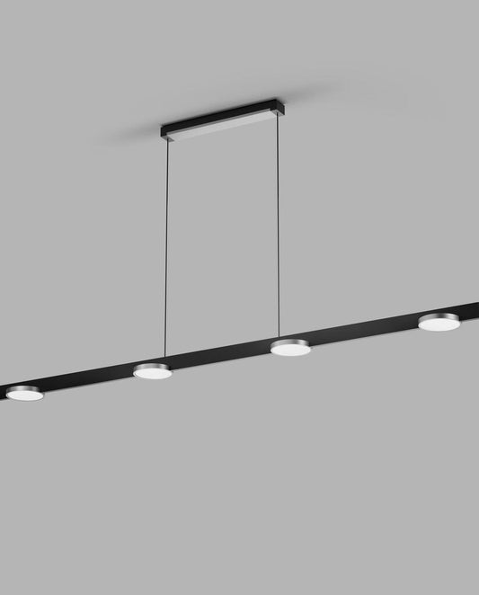 INLAY S1800 LINEAR DISC Pendant Lamp in Matt Black and Satin Gold finish with Switch Tune technology