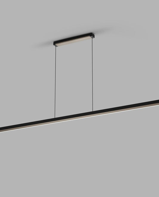 INLAY S1900 LINEAR Pendant Lamp in Matt Black and Satin Gold finish