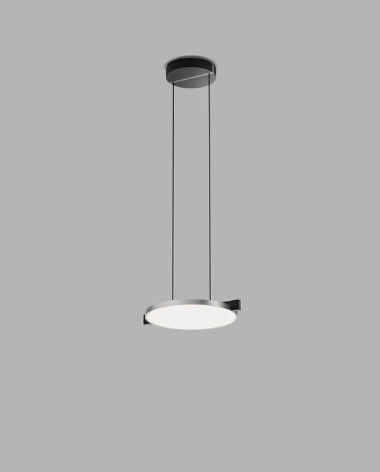 INLAY S2 Ø342 DISC Pendant Lamp in Matt Black and Satin Gold finish