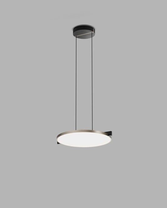 INLAY S3 Ø438 DISC Pendant Lamp in Matt Black and Satin Gold finish