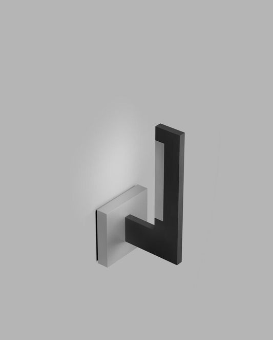 INLAY W1 Wall Lamp in Matt Black and Satin Silver finish