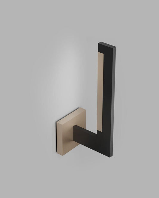 INLAY W2 Wall Lamp in Matt Black and Satin Gold finish