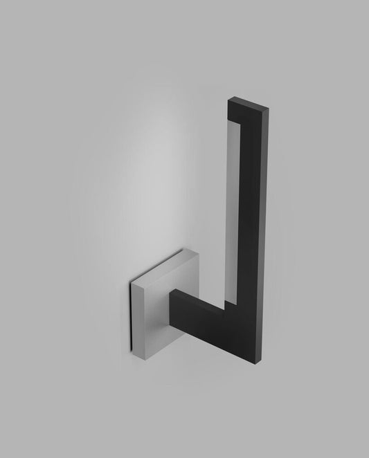 INLAY W2 Wall Lamp in Matt Black and Satin Silver finish